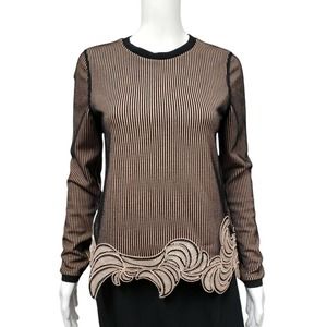 3.1 Phillip Lim Black and Cream Striped Sweater